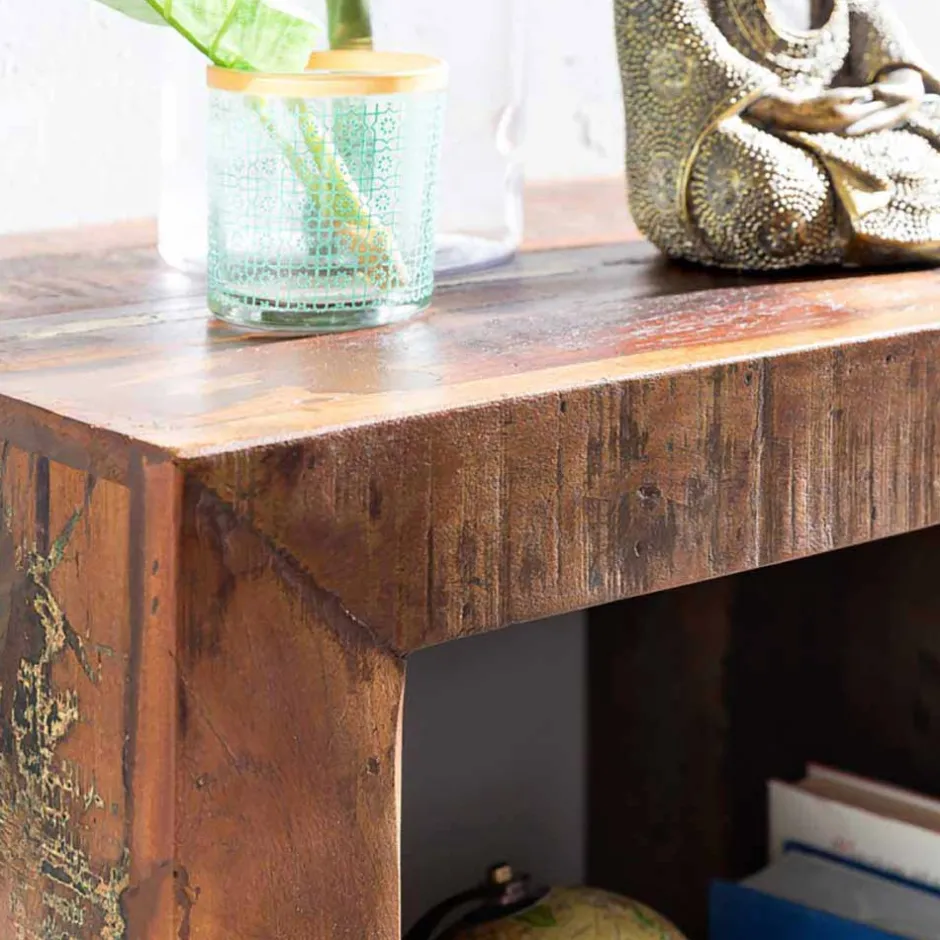 Pharao24 Shabby Chic Regal Frees> Wohnzimmerregale|Massivholzregale