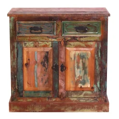 Küchenkommode|Wohnzimmerkommoden*Pharao24 Shabby Massivholzkommode Woodstock