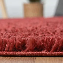 Teppiche*Pharao24 Shaggy Teppich Dunkelrot Tarnavei