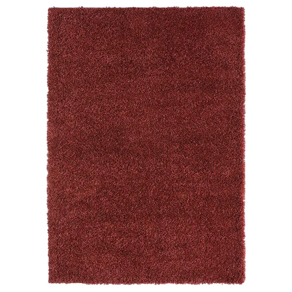 Pharao24 Shaggy Teppich Dunkelrot Fane> Teppiche