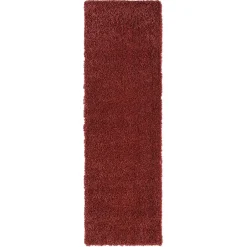 Pharao24 Shaggy Teppich Dunkelrot Fane><noscript><img width=