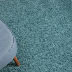 Teppiche*Pharao24 Shaggy Teppich Hellblau Wakono