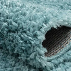 Teppiche*Pharao24 Shaggy Teppich Hellblau Wakono