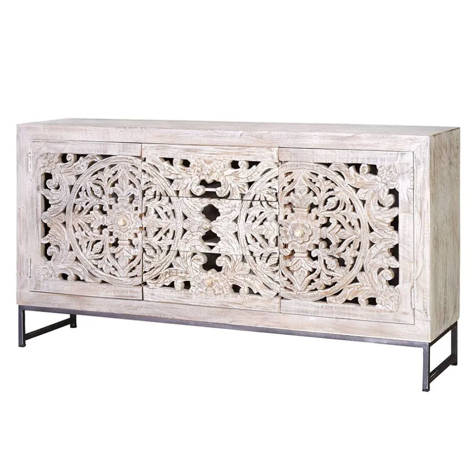 Massivholzmöbel|Küchenkommode*Pharao24 Sideboard Annatto