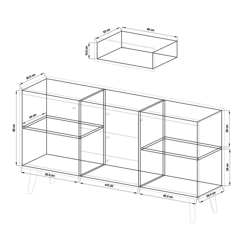 Esszimmerkommoden|Massivholz Kommoden*Pharao24 Sideboard Levanca