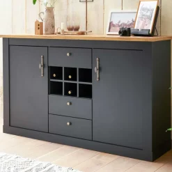 Pharao24 Sideboard mit Flaschenfach Saridio> Küchenkommode|Esszimmerkommoden