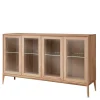 Pharao24 Sideboard mit Glastüren Belafoma> Vitrinenschrank|Wohnzimmervitrinen