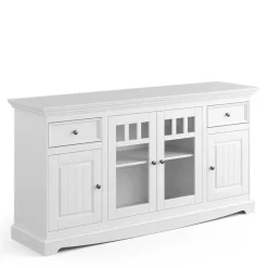 Küchenkommode|Esszimmerkommoden*Pharao24 Sideboard mit Glastüren Vomano