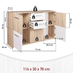 Esszimmerkommoden|Flurkommoden*Pharao24 Sideboard Senta