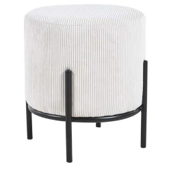 Hocker*Pharao24 Sitzhocker Beige Cord Rozenna