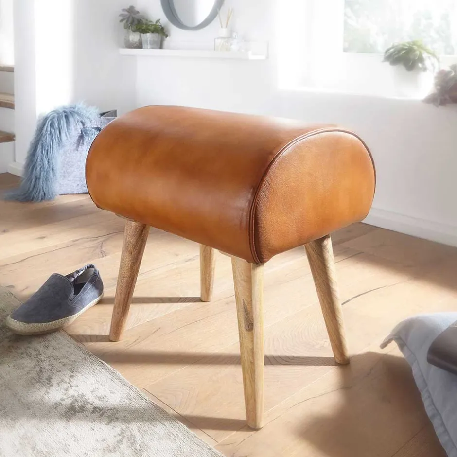 Sitzhocker|Garderobenhocker*Pharao24 Sitzhocker Brown