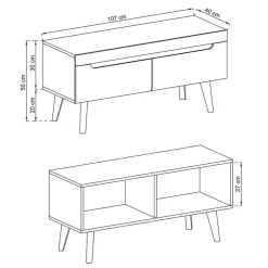 Pharao24 Skandi Design Wohnwand Tomya><noscript><img width=