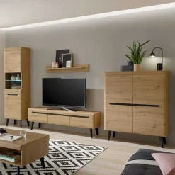 Wohnzimmerschrank|Wohnwand 300 Cm*Pharao24 Skandi TV Wohnwand Tomya