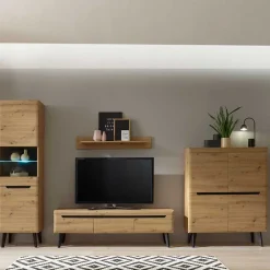 Wohnzimmerschrank|Wohnwand 300 Cm*Pharao24 Skandi TV Wohnwand Tomya