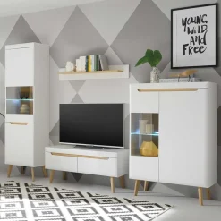 Wohnwand 250 Cm*Pharao24 Skandi Wohnwand Jasturian