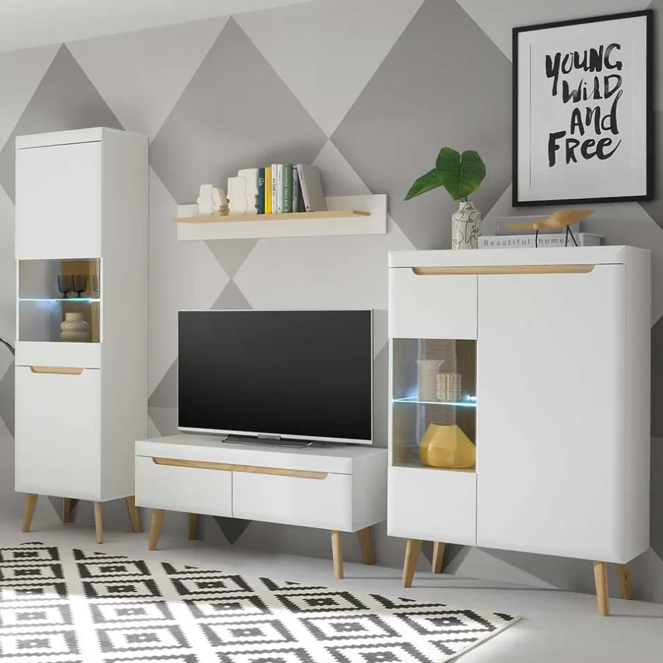 Wohnwand 250 Cm*Pharao24 Skandi Wohnwand Jasturian