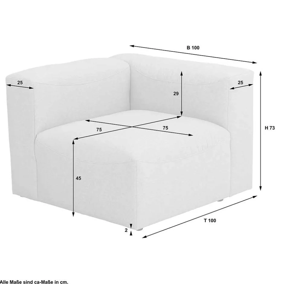 Pharao24 Sofa Element Pescara> Modulsofas