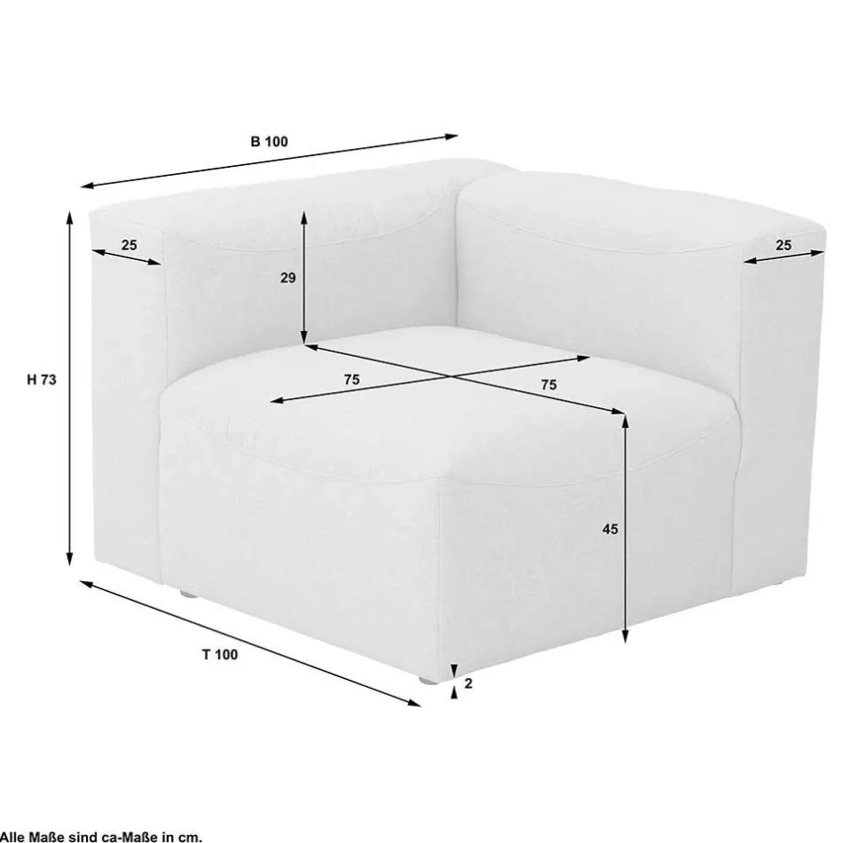 Pharao24 Sofa Element Pescara> Modulsofas