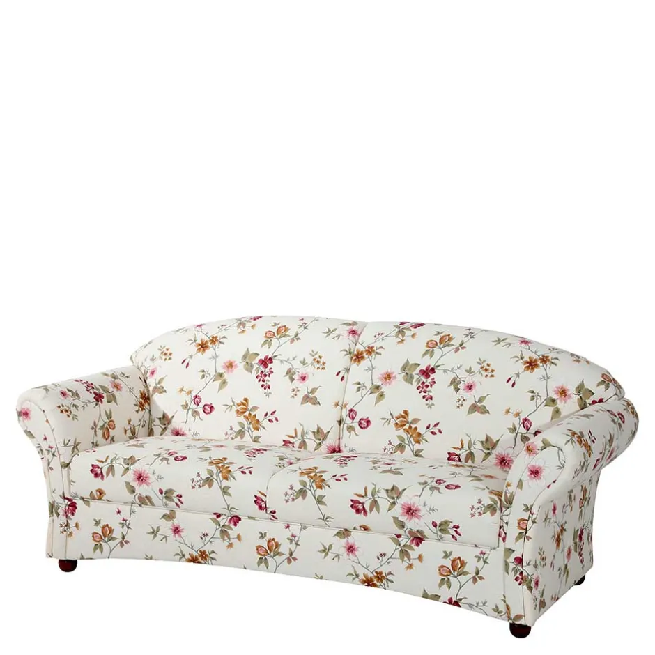 Wohnzimmercouch|Einzelsofa*Pharao24 Sofa mit Blumenmuster Isner