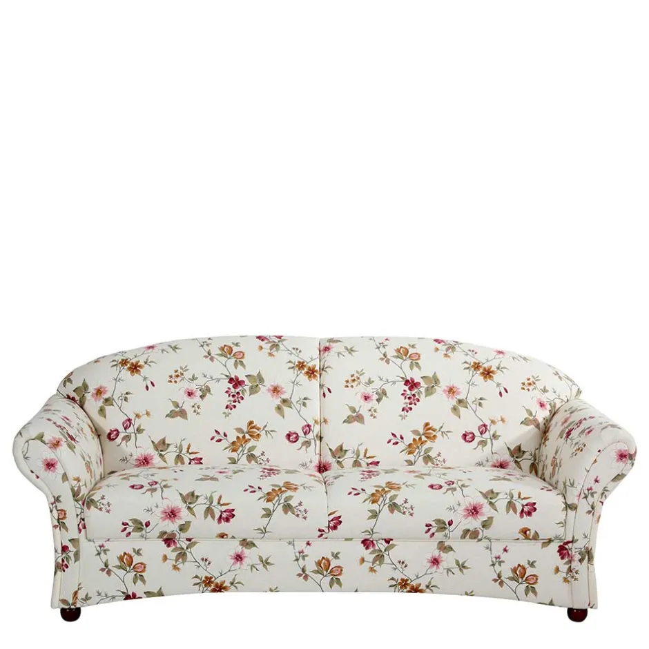 Wohnzimmercouch|Einzelsofa*Pharao24 Sofa mit Blumenmuster Isner