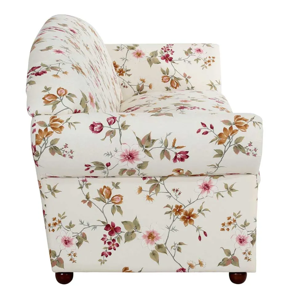 Wohnzimmercouch|Einzelsofa*Pharao24 Sofa mit Blumenmuster Isner