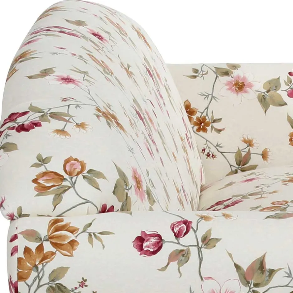 Wohnzimmercouch|Einzelsofa*Pharao24 Sofa mit Blumenmuster Isner