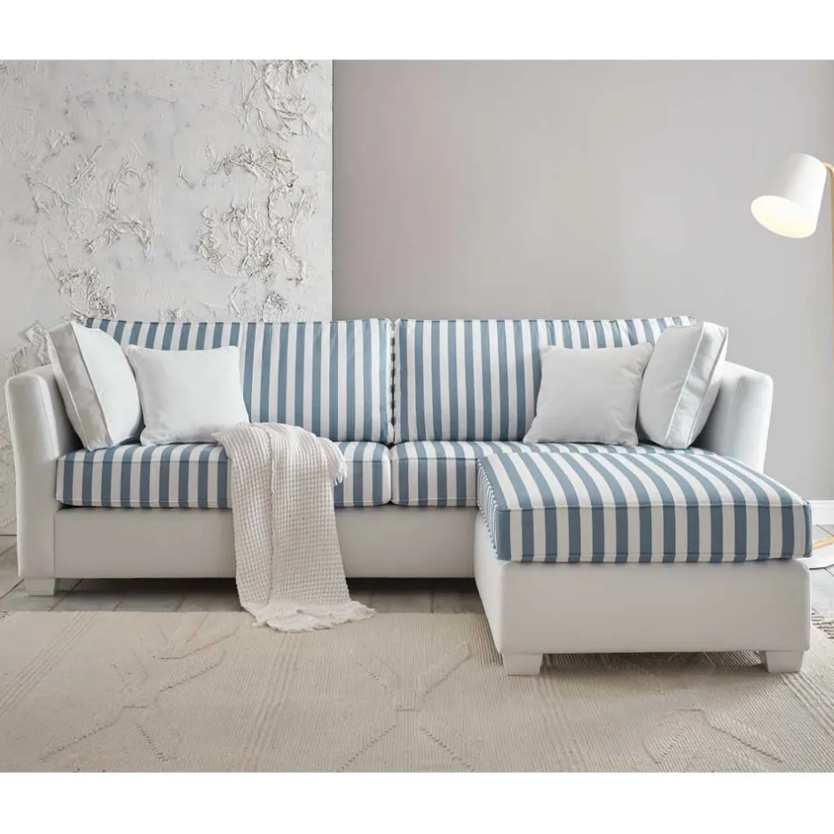 Pharao24 Sofa mit Hocker Nalyva> Wohnzimmercouch|3 Sitzer Sofa