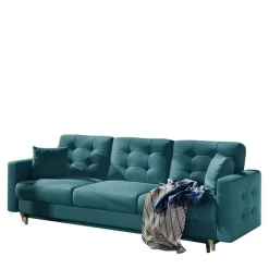 Pharao24 Sofa Navy> 3 Sitzer Sofa|Schlafsofas