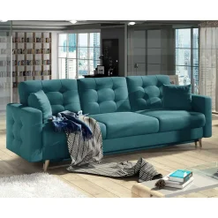 Pharao24 Sofa Navy> 3 Sitzer Sofa|Schlafsofas