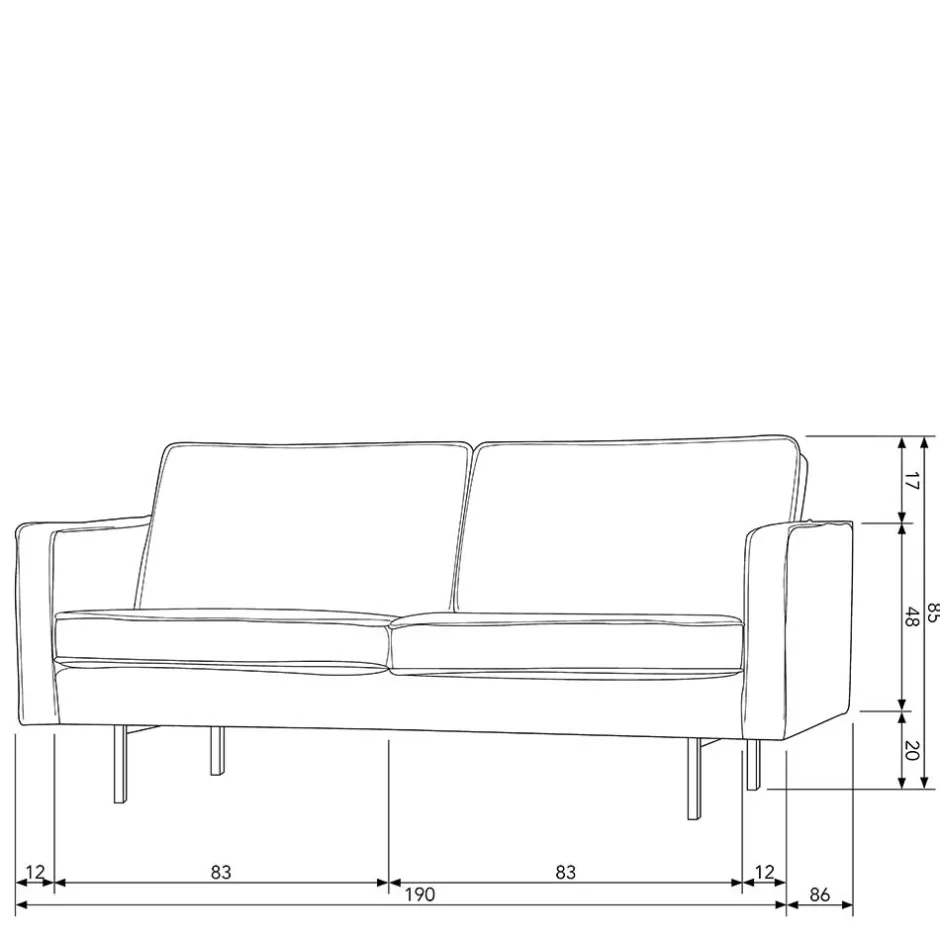 Pharao24 Sofa 2-Sitzer Casilla> Wohnzimmercouch|2 Sitzer Sofa