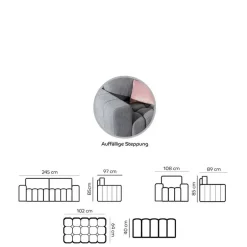 3 Sitzer Sofa|Schlafsofas*Pharao24 Sofa Telvo