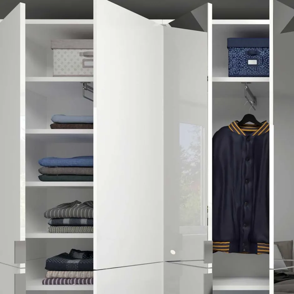 Drehtürenschränke|Jugendkleiderschrank*Pharao24 Spiegel Kleiderschrank Ridonner