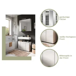 Badezimmerschränke|Spiegelschränke*Pharao24 Spiegelschrank Adeass