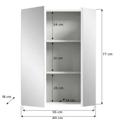 Badezimmerschränke|Spiegelschränke*Pharao24 Spiegelschrank Adeass