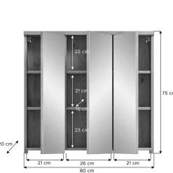 Spiegelschränke|Badezimmerschränke*Pharao24 Spiegelschrank Bad Estate