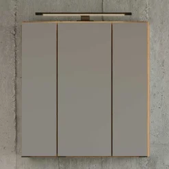 Pharao24 Spiegelschrank mit LED Longos> Badezimmerschränke|Spiegelschränke