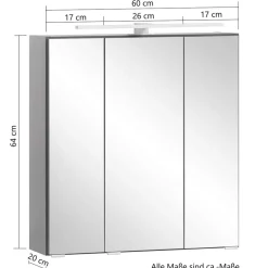 Spiegelschränke*Pharao24 Spiegelschrank Pegruan