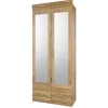 Drehtürenschränke|Massivholz Schränke*Pharao24 Spiegeltüren Kleiderschrank Cartoon