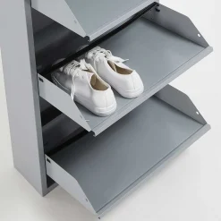 Schuhschränke|Schuhkipper*Pharao24 Stahl Schuhschrank Lasewood