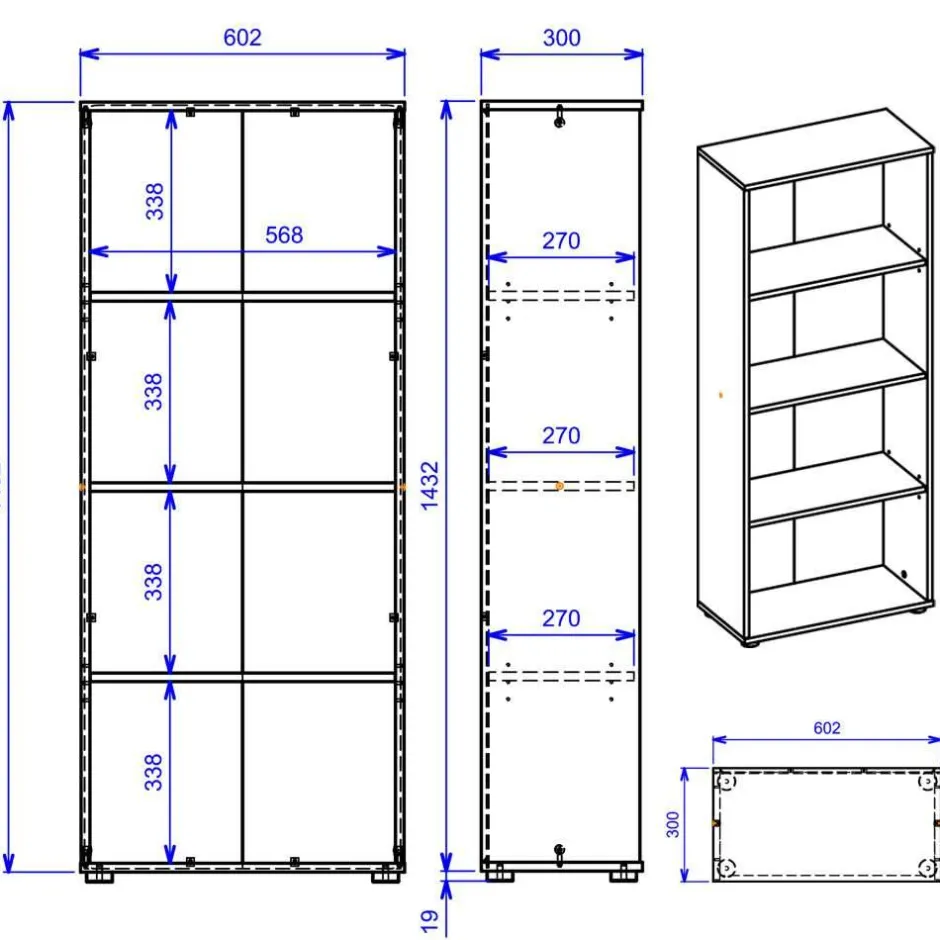 Pharao24 Standregal Clora> Standregale|Regalschränke
