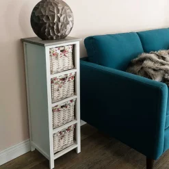 Massivholzregale|Standregale*Pharao24 Standregal mit Körben Tannila