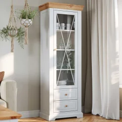 Wohnzimmerschrank|Massivholz Schränke*Pharao24 Standvitrine Bechir