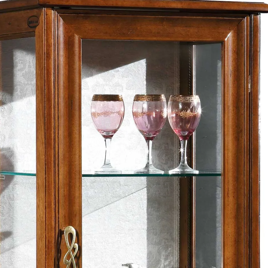 Wohnzimmervitrinen|Massivholz Schränke*Pharao24 Standvitrine Valdarar