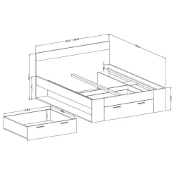 Funktionsbetten|Schubkastenbetten*Pharao24 Stauraum Bett Argeta