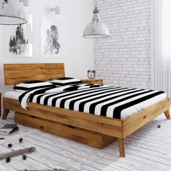 Doppelbetten|Massivholzbetten*Pharao24 Stauraum Holzbett Vinial