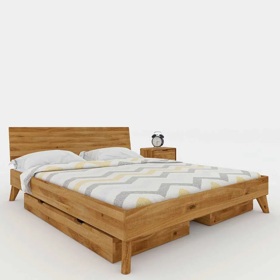 Doppelbetten|Massivholzbetten*Pharao24 Stauraum Massivholzbett Vinial