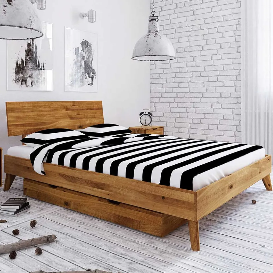 Doppelbetten|Massivholzbetten*Pharao24 Stauraum Massivholzbett Vinial