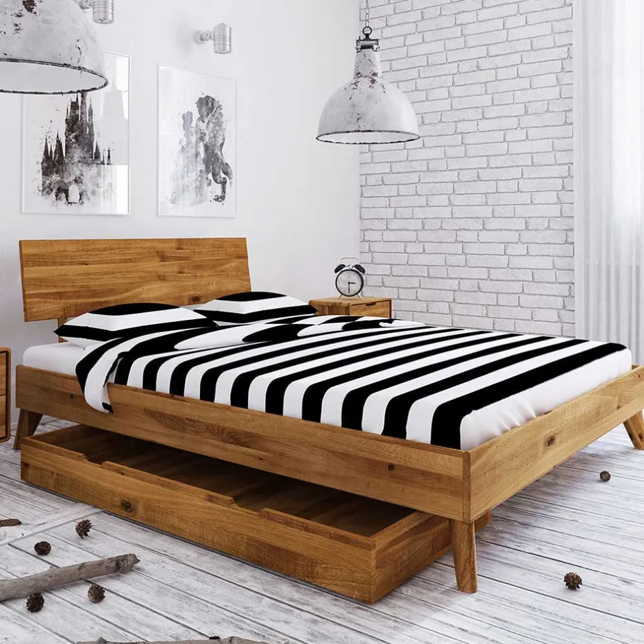 Doppelbetten|Massivholzbetten*Pharao24 Stauraum Massivholzbett Vinial