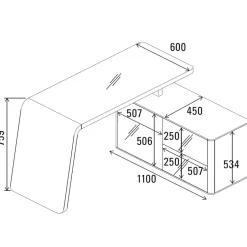 Schreibtische|Computertische*Pharao24 Stauraum Schreibtisch Mariebell