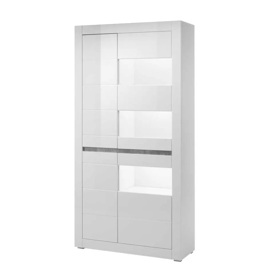 Wohnzimmerschrank|Vitrinenschrank*Pharao24 Stauraumvitrine Novinza